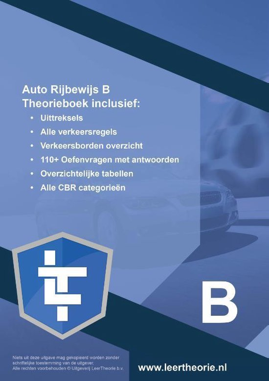 AutoTheorieboek Rijbewijs B 2020 - Nederland - CBR AutoTheorie Boek Leren