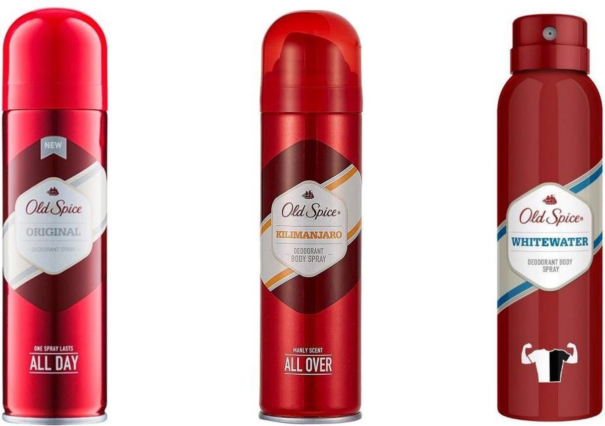 Old Spice Deo spray mix high endurance collection (original, whitewater, kilimanjaro)