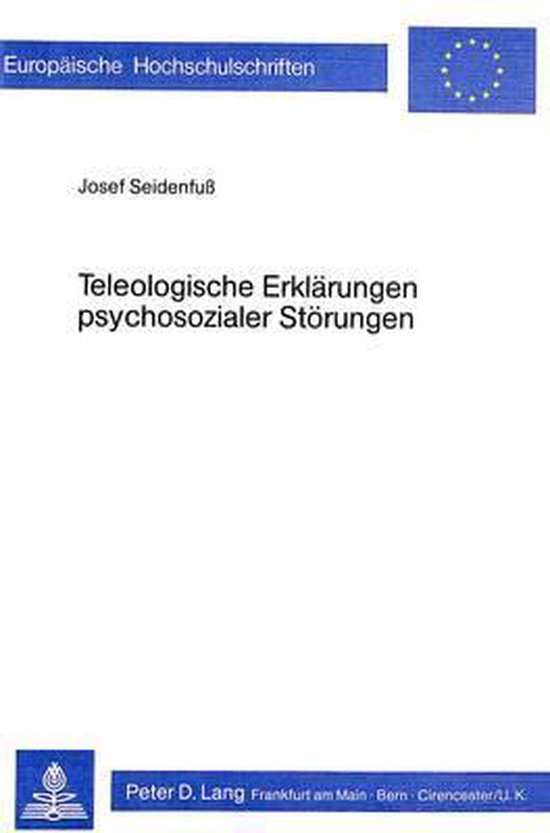 Teleologische Erklärungen psychosozialer Störungen - cover