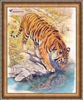 Diamond Painting Tiger near the River AZ-1523 Artibalta 40 x 50 cm