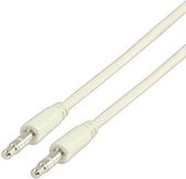 Benza Kabel - 2x 3.5 mm Male Plugen Stereo Audio/Aux/Jack Kabel 1,00 Mtr Wit (Mobile telefoon)