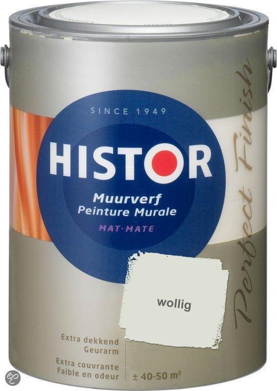 uit huisvrouw Onderdrukken Histor Perfect Finish Muurverf Mat 5 liter - Wollig | bol.com