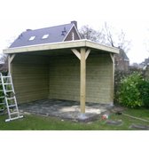 Carport Overkapping vrijstaand 3 x 4 meter Geïmpregneerd