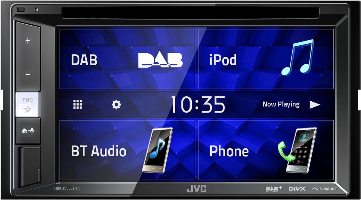 JVC KW-V255DBT - 2DIN Bluetooth DAB+ USB/DVD-Autoradio - incl DAB antenne