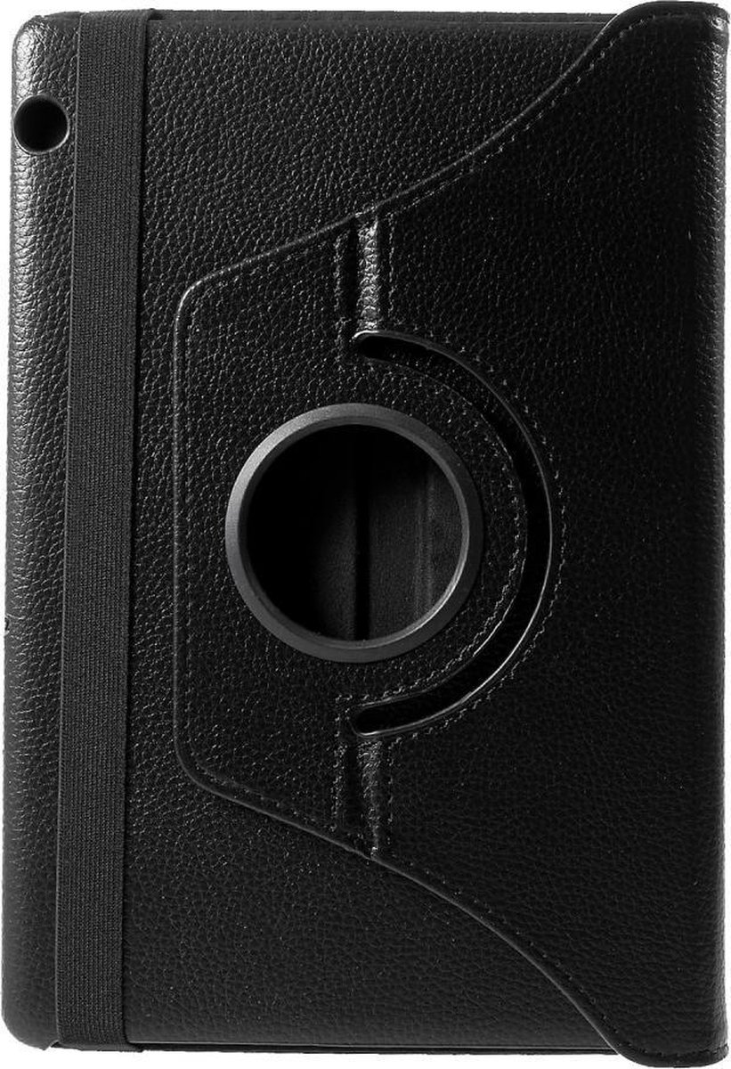 Tablethoes geschikt voor Huawei MediaPad T5 10 Hoesje - 360° Rotating Book Case - Zwart