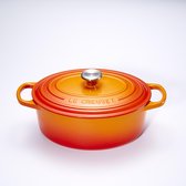 Le Creuset - Signature ovale braadpan 4,1L-27cm oranje rood