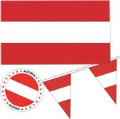 Feestartikelen Oostenrijk versiering pakket - Oostenrijk landen thema decoratie - Oostenrijkse vlag