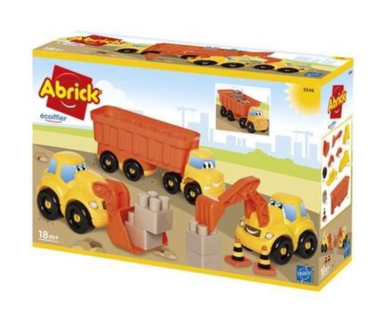 Ecoiffier Abrick bouwvoertuigen set - Constructiespeelgoed - Kinderen -  Vrachtwagen | bol.com