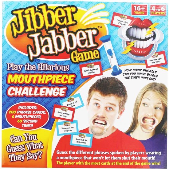 Overblijvend Academie Wiegen Jibber Jabber - speak out mouthguard challenge - Engelse kaartjes | Games |  bol.com