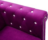 Bankstel Chesterfield-stijl fluwelen bekleding paars 2-delig (incl. vloerviltjes)