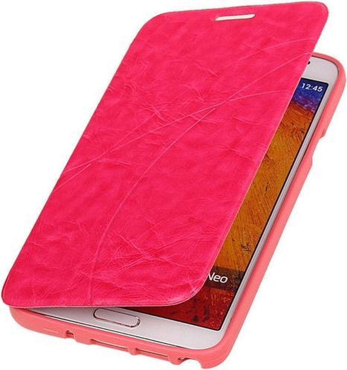 Bestcases Roze TPU Booktype Motief Hoesje Samsung Galaxy Note 3 Neo