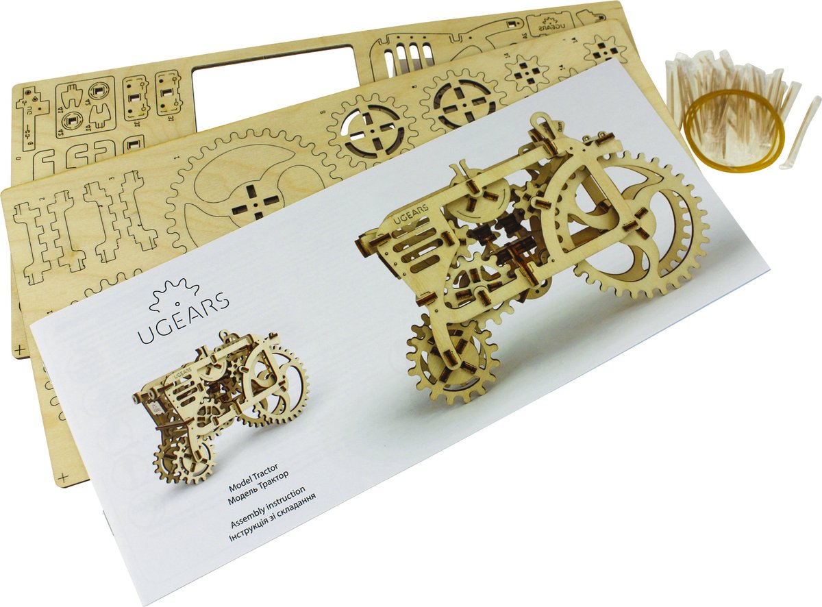 Ugears Modelbouw Hout Tractor — afbeelding 12