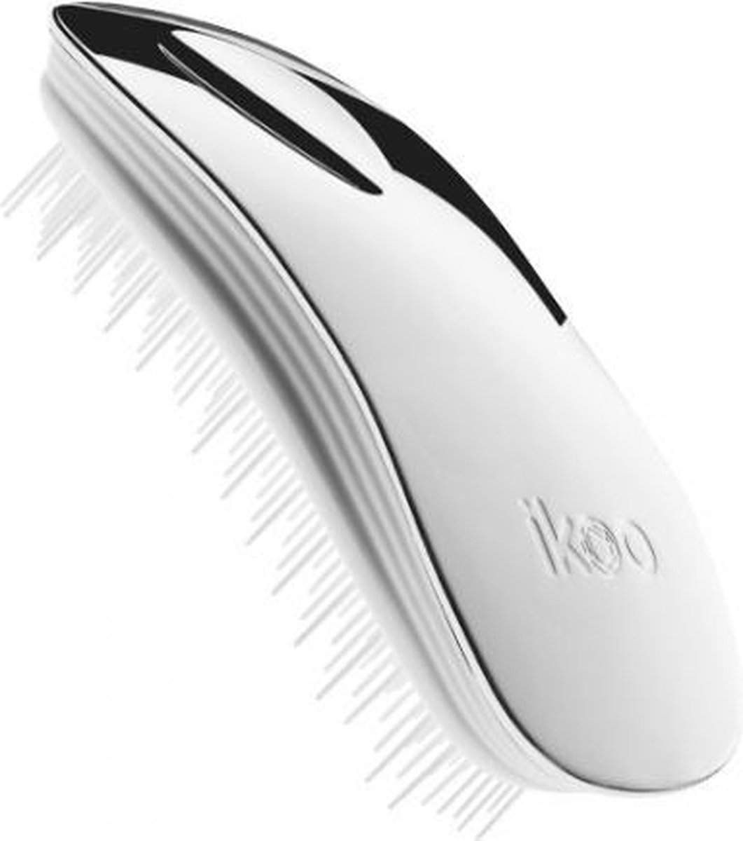 Ikoo Home White Oyster Metallic Detangling Brush