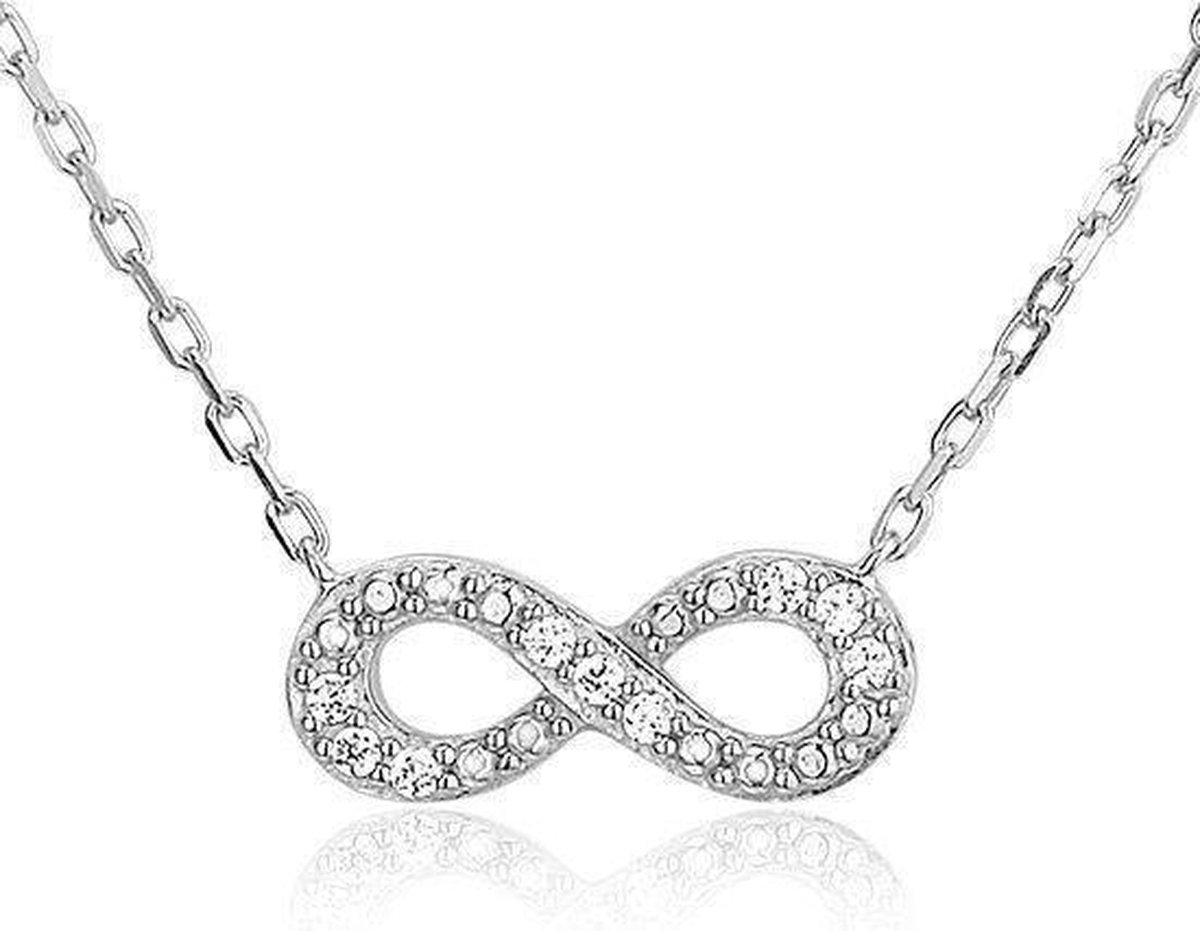 Montebello ketting Groenland - Dames - Zilver gerhodineerd - Infinity - 45 cm