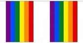 Vierkante regenboog/ rainbow vlaggenlijn 18 m - Feestartikelen versiering