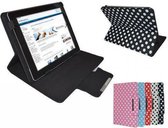 Polkadot Hoes voor de Hannspree Hannspad 10.1 Inch Hd, Diamond Class Cover met Multi-stand, merk i12Cover