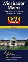 Adac Stadtplan Wiesbaden / Mainz  1 : 20 000