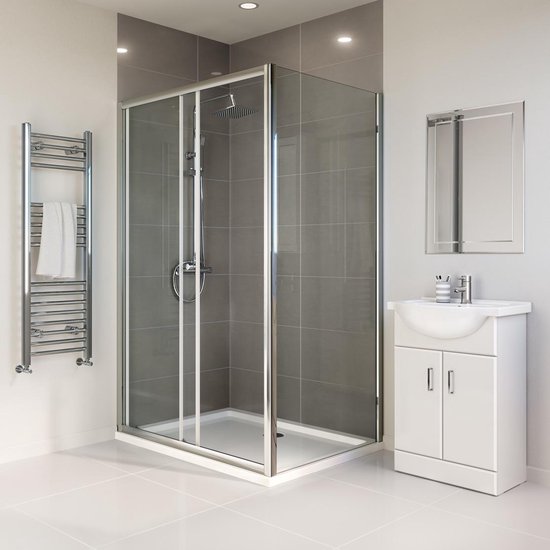 Douchecabine Rechthoek Schuifdeur Economic 4 mm Glas 120 x 80 cm