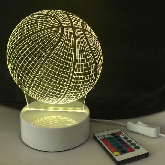 3D Led Lamp Color Change Met Afstandsbediening |