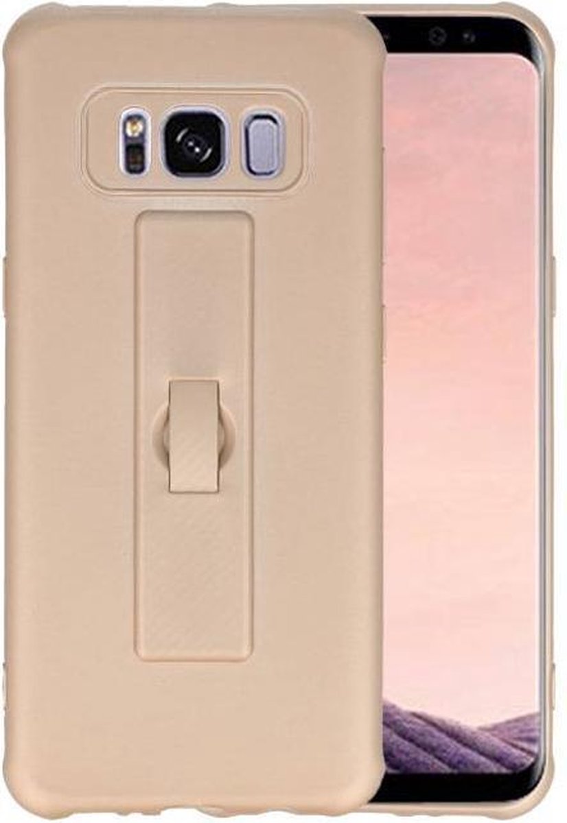 Carbon series hoesje - Backcover Geschikt voor Galaxy S8 Goud