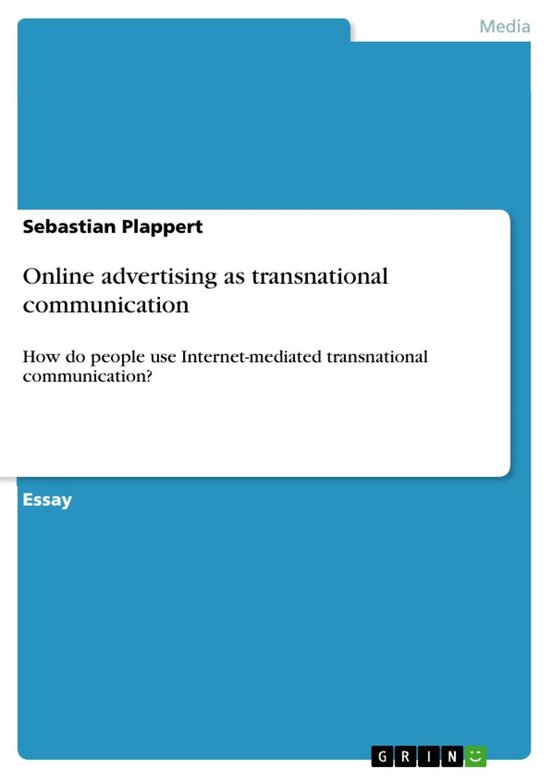Online advertising as transnational communication - cover