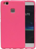 Sand Look TPU Backcover Case Hoesje voor Huawei P9 Lite Roze