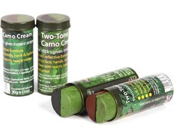 BCB camo stick 2 kleuren 30 gr. - Zwart/ Groen