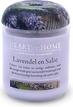 Heart & Home Geurkaars in pot - Lavendel en Salie (klein)