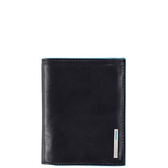 Piquadro Blue Square Vertical Wallet 10 Cards With Coin Case Night Blue |  bol.com