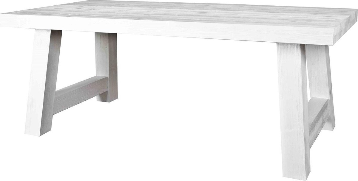 diep los van Assortiment 24Designs Tafel Solid White - 300 x 100 x 78 cm - Wit | bol.com