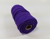 Bobine de corde en macramé de Katoen violet n ° 32 - épaisseur +/- 2 mm - 100 grammes - longueur +/- 43 mètres