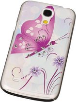 Coque Rigide 3D avec Diamant Galaxy S4 Mini I9190 Papillon Violet - Coque Bumper Case