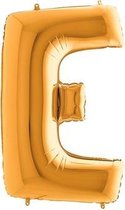 Folieballon letter E goud (100cm)