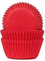 House of Marie Mini Cupcake Vormpjes - Baking Cups - Red Velvet Rood - pk/60