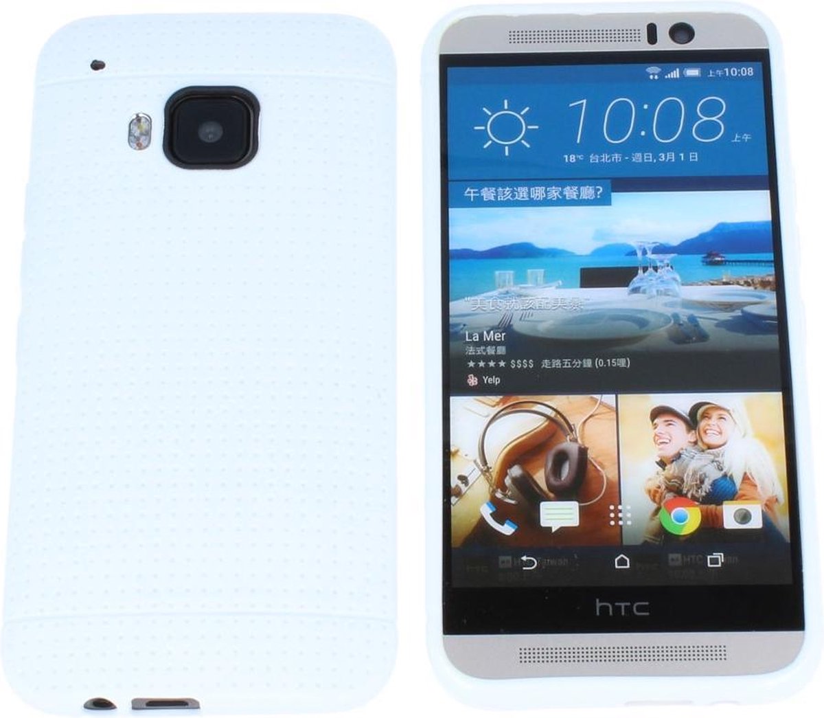 HTC One M9 Silicone Case Hoesje Wit White