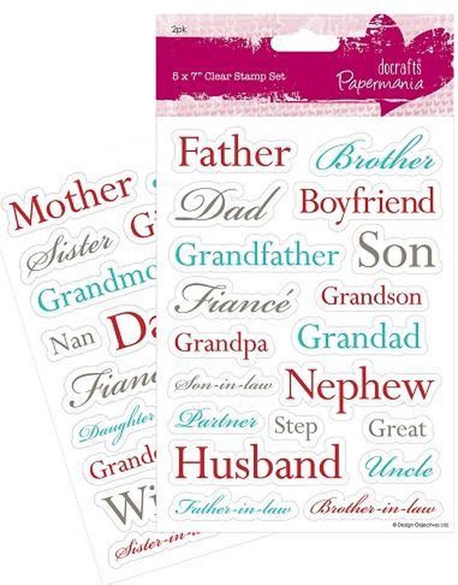 5 x 7' Clear Stamps (2pk) - Relations