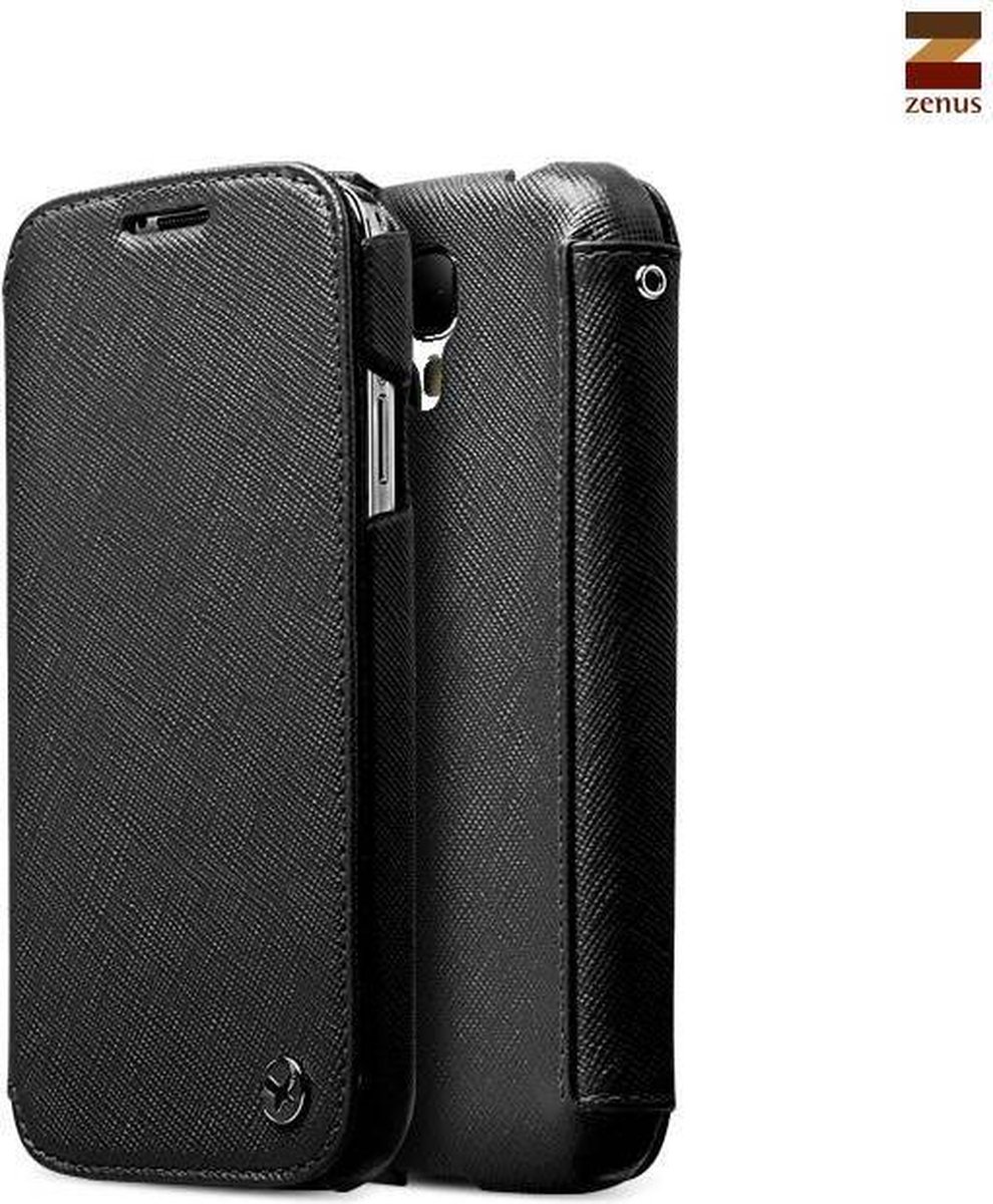 Zuiver leren Zenus hoesje voor Samsung Galaxy S4 Prestige Minimal Diary Series - Black