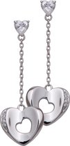 Orphelia ZO-5863 - Oorhanger Hearts - Zilver 925 - Zirkonia - 4 cm
