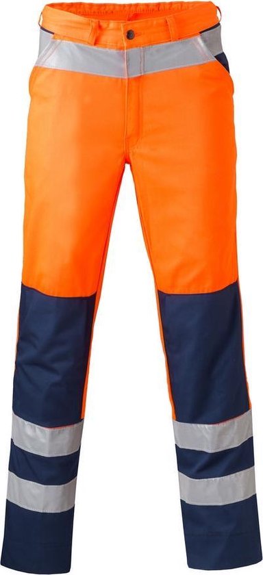 Pantalon de travail HaVeP 8410.N1 Orange / Bleu Marine NL: 62 BE: 56