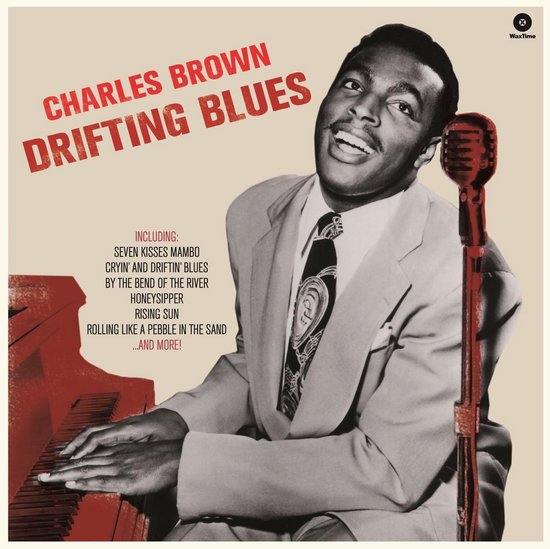 Charles Brown zingt Drifting Blues, met tracklist inclusief Seven Kisses Mambo en Cryin' and Driftin' Blues.