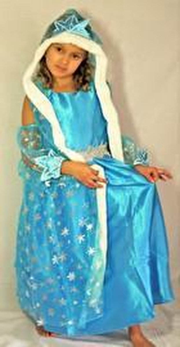 Elsa frozen jurk met cape en losse mouwtjes 104/110 | bol.com