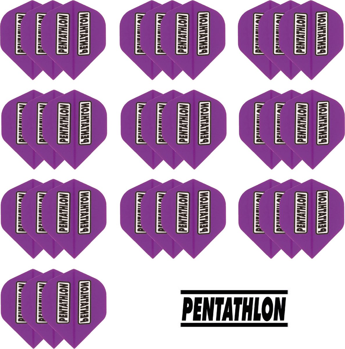 deDartshop 10 Sets (30 stuks) Pentathlon flights Multipack - Paars