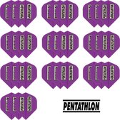 Darts Set - Pentathlon – 10 sets (30 stuks) – dart flights - Paars