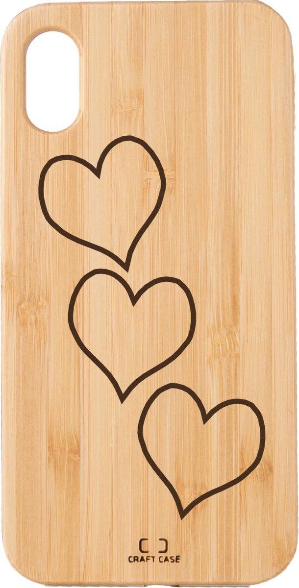 Bamboe telefoonhoesje Hearts - Craft Case - Iphone X
