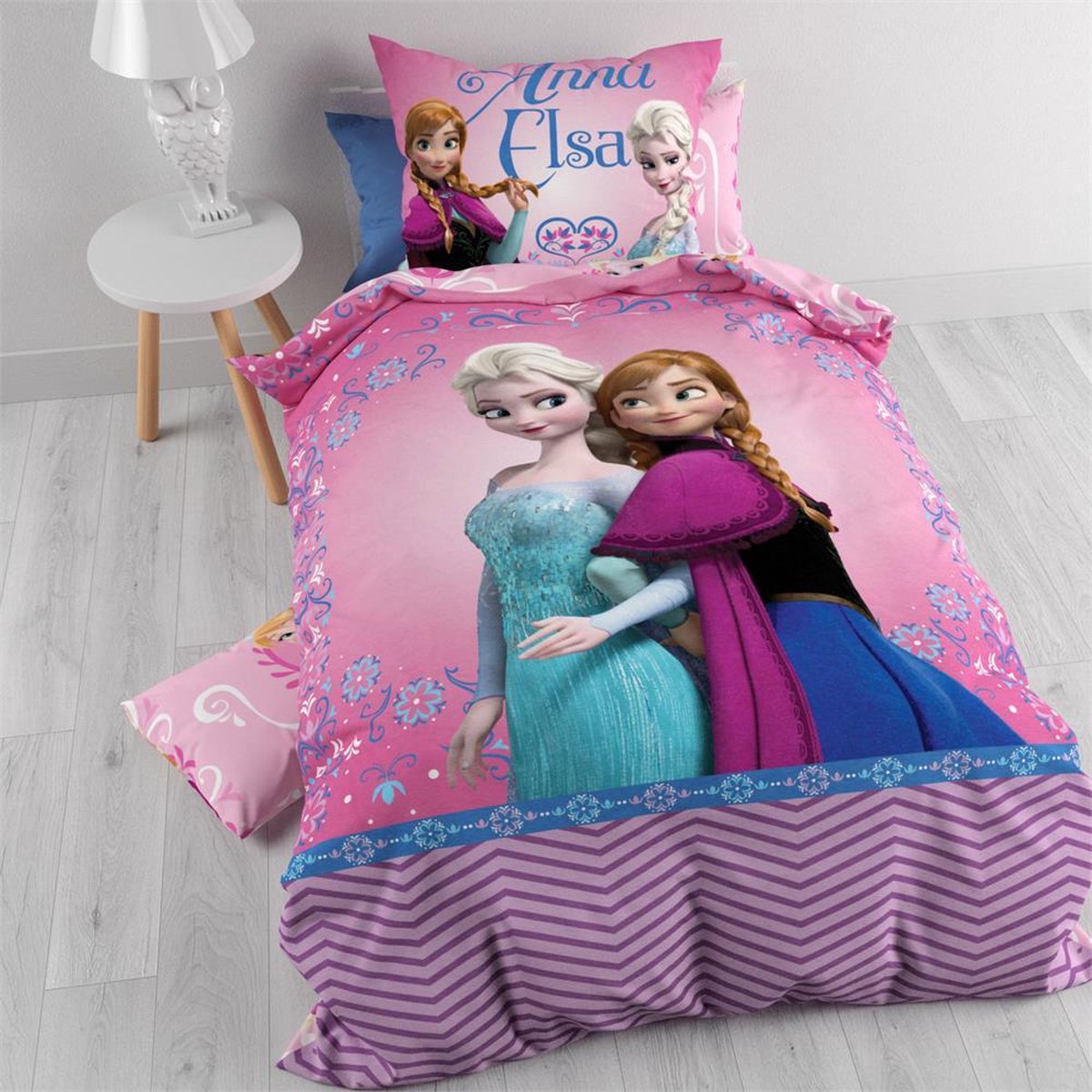 Kunstmatig applaus Bij wet Disney Frozen Pink - Kinderdekbedovertrek - Eenpersoons - 140x200 + 1  kussensloop - Roze | bol.com