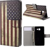 Samsung galaxy A3 (2016) USA vlag agenda wallet hoesje