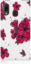 Geschikt voor Samsung Galaxy A30 Smart Cover Blossom Rood