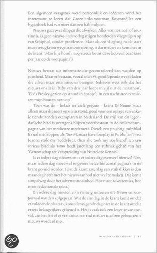 Een pagina met tekst over media en nieuws. Onderaan een logo met 'go'.