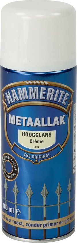 Hammerite Hoogglans Metaallak - Creme - 400 ml