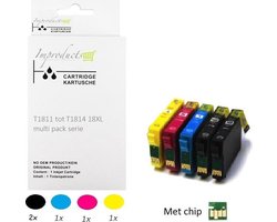 Improducts® Inkt cartridges Alternatief Epson 18XL 18 XL T18 Multi pack + zwart v4